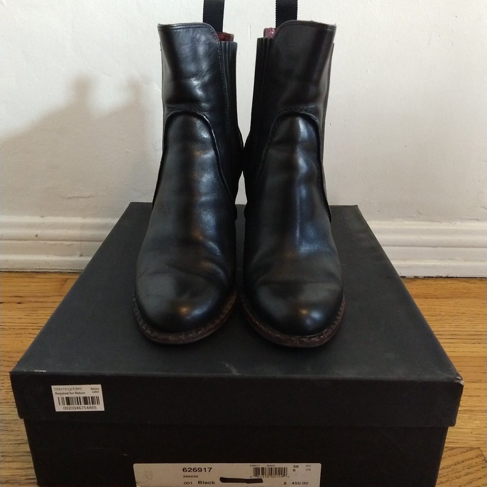 Marc by Marc Jacobs Black Leather Chelsea Ankle Boot Size US 8